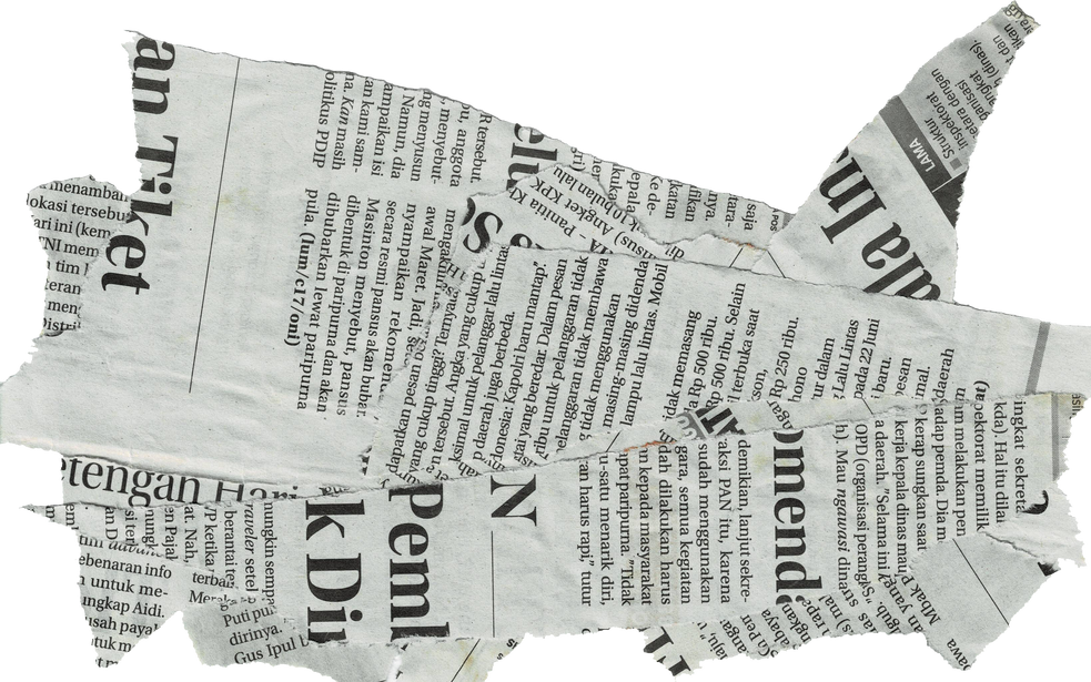 Ripped Newspaper